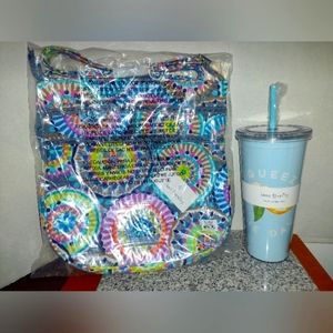 Trip Zip Hipster Purse - Sunny Medallion & 24 oz Tumbler Cup. Vera Bradley. NEW